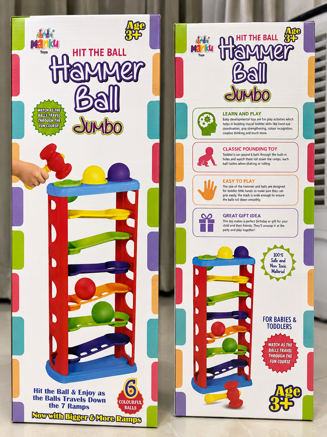 Jumbo Hammer Ball Toy | Giant Whack-a-Mole Style Game for Kids