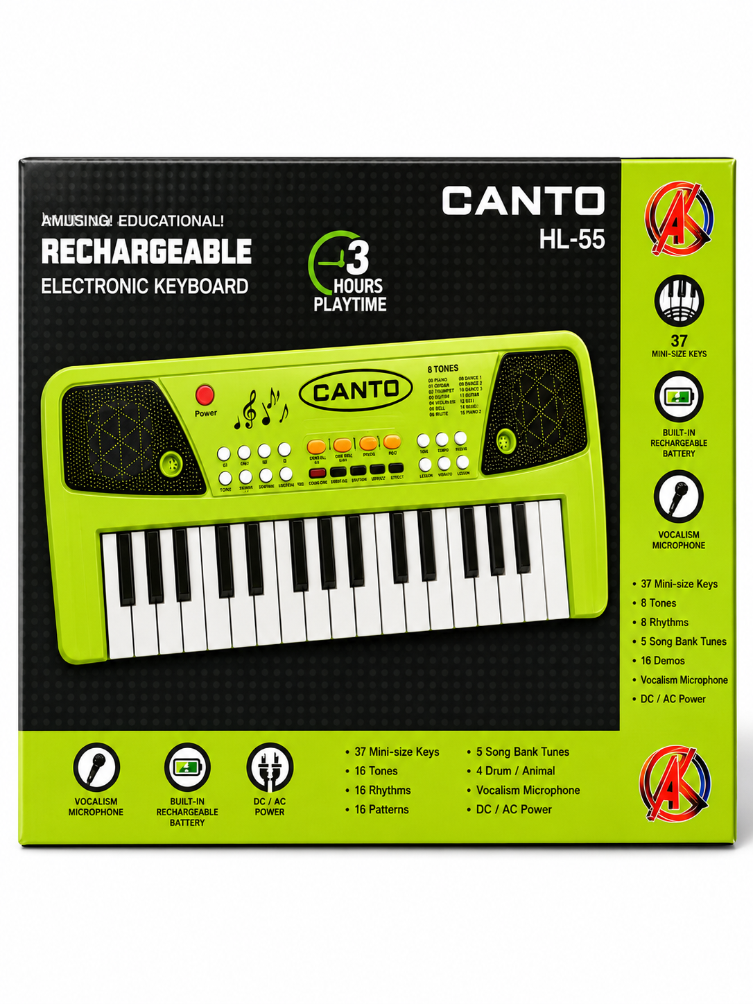 Canto Piano Electronic Musical Keyboard for Kids | Light & Sound Music Toy