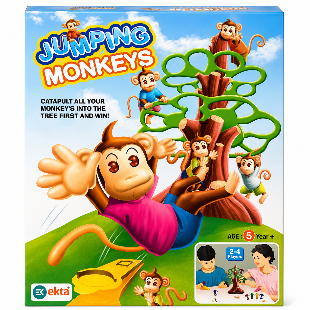 Jumping Monkey Slingshot Game | Classic Action Toy for Kids & Adults
