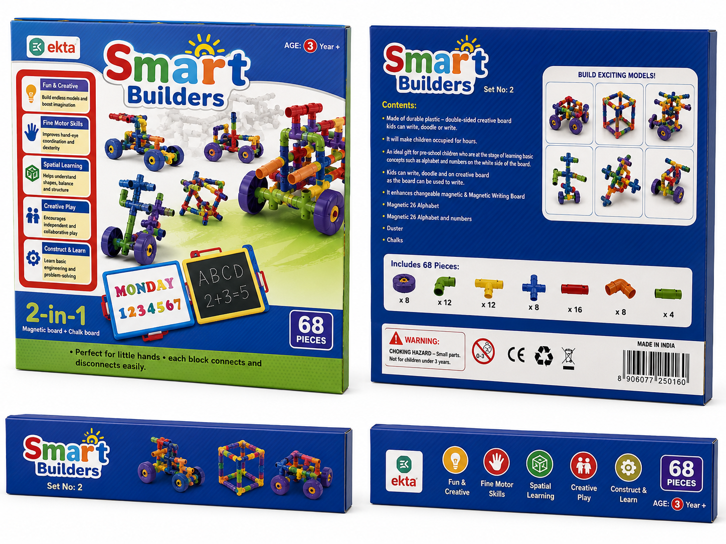 Smart Builder Advanced Construction Set (2-Pack) | STEM Building Toy