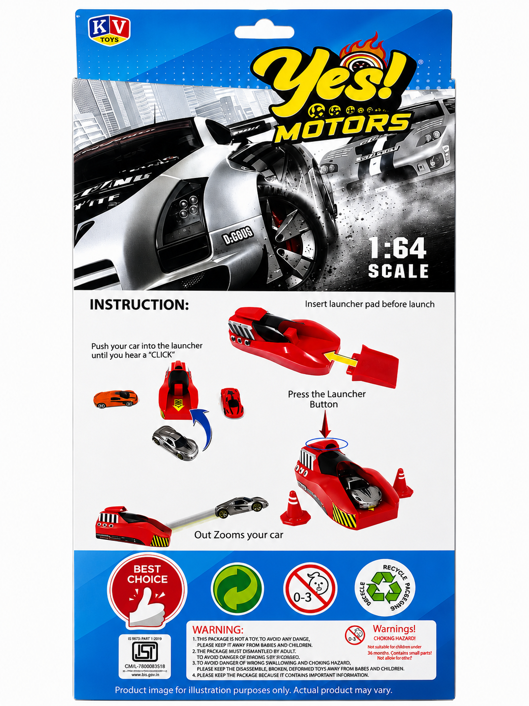 Car Launcher Track Toy | Pull-Back Racing Car Set with Launcher