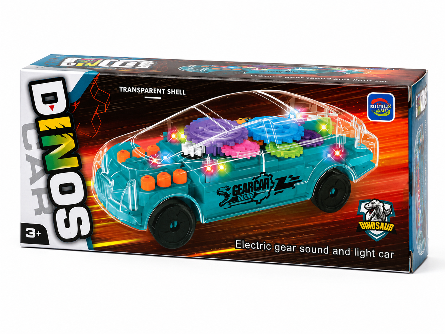 Dino Car Dinosaur Friction Toy | Pull-Back Dinosaur Vehicle for Kids