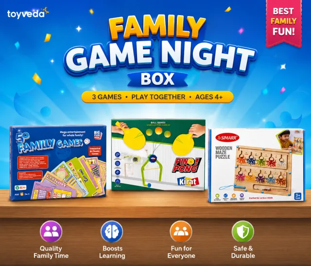 Family Game Night Box | Board Games Gift Combo for All Ages