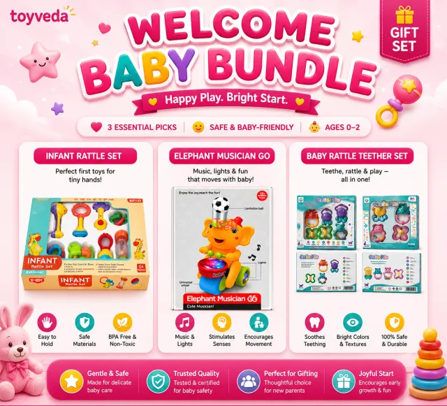 Welcome Baby Gift Bundle | Toys & Decor for Newborns