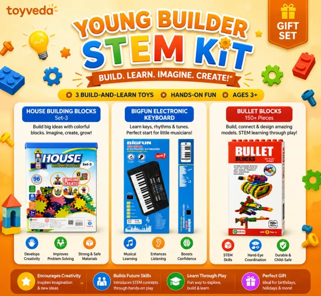 Young Builder STEM Gift Kit | Engineering Toys for Kids