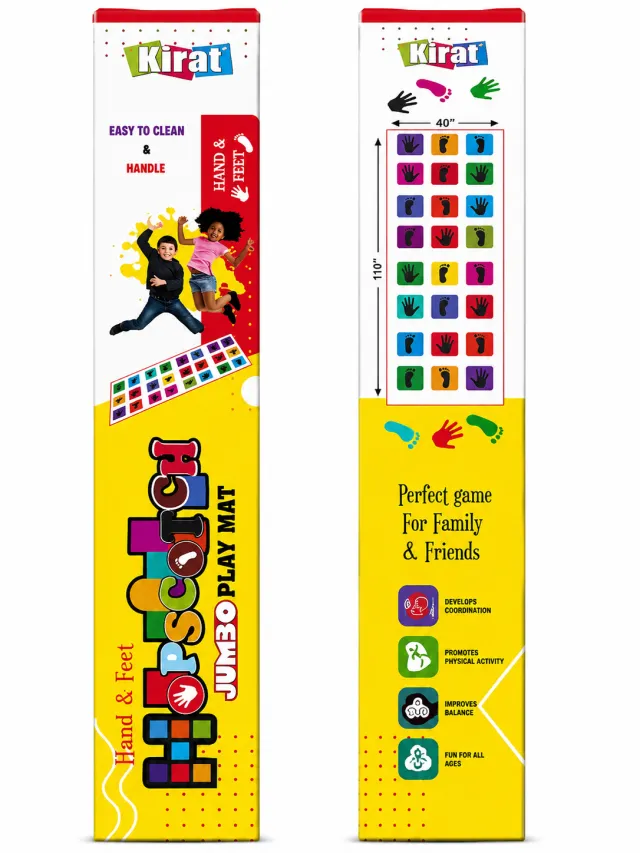 Hopscotch Mat Outdoor Game | Foldable Play Mat for Kids Indoor & Outdoor