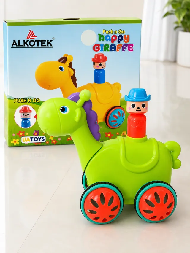 Push & Go Giraffe Toy | Friction-Powered Animal Toy for Toddlers (2-Pack)