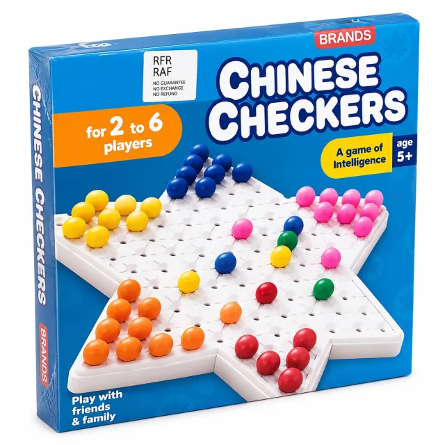 Chinese Checkers Classic Strategy Board Game | Family & Kids Game