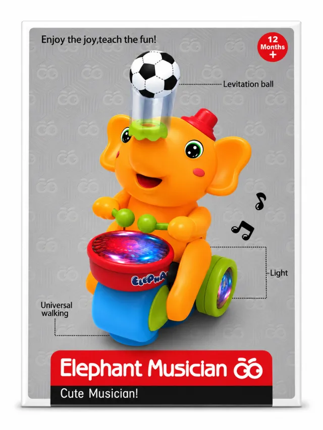 Ball Elephant Toy | Wobble & Roll Animal Toy for Toddlers