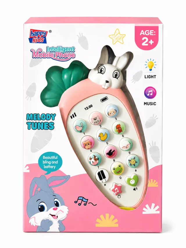 Rabbit Phone Toy | Musical Pretend Play Phone for Toddlers