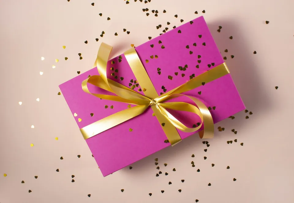 Gift boxes with ribbon and tissue, ready for hand delivery